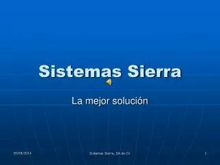 sistemas sierra