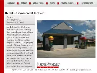 Retail—Commercial for Sale