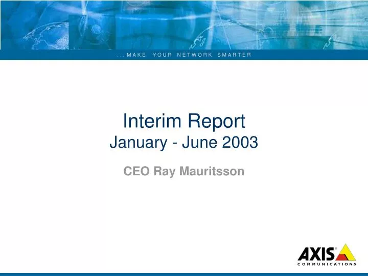 interim report january june 2003
