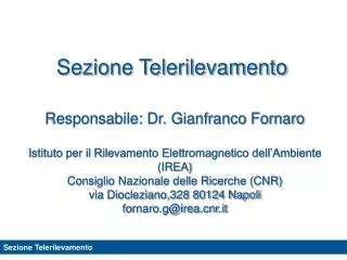 sezione telerilevamento