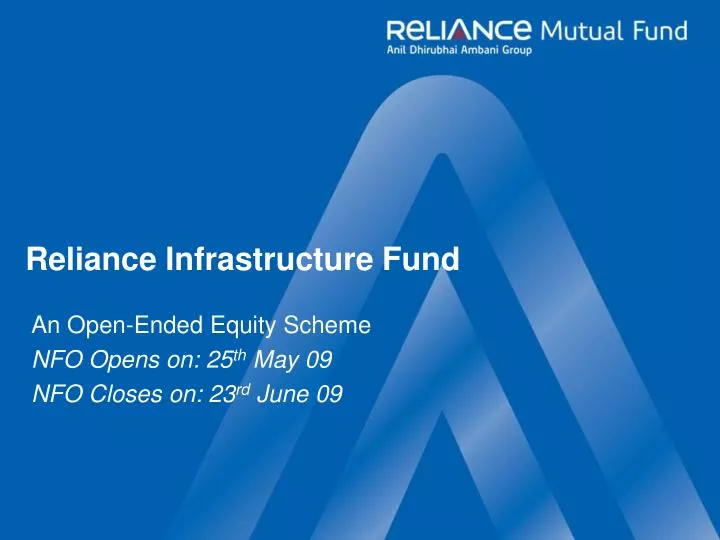 reliance infrastructure fund
