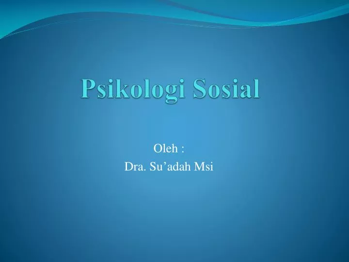 psikologi sosial