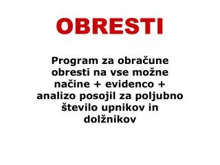 obresti