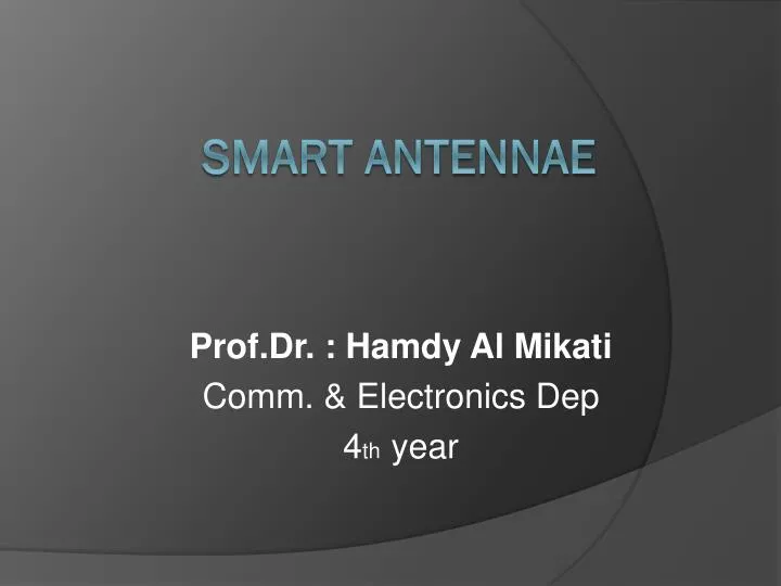 prof dr hamdy al mikati comm electronics dep year 4 th