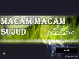 macam macam sujud