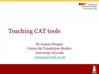 Teaching CAT tools