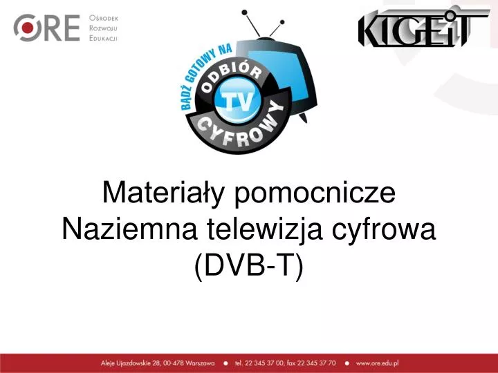 materia y pomocnicze naziemna telewizja cyfrowa dvb t