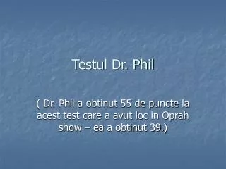 testul dr phil