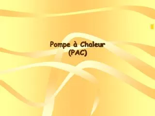 pompe chaleur pac