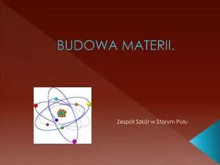 budowa materii