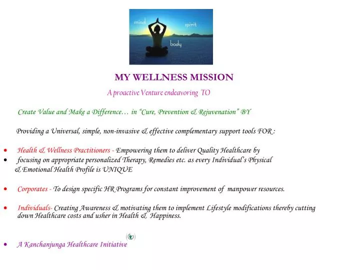 my wellness mission