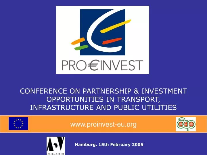 conference on partnership investment opportunities in transport infrastructure and public utilities