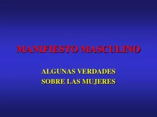manifiesto masculino