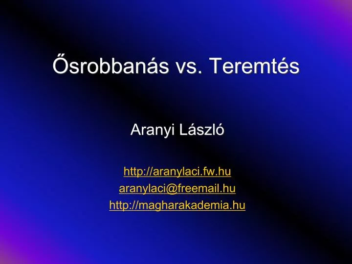 srobban s vs teremt s