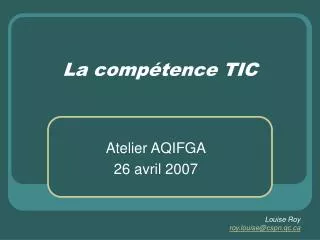 la comp tence tic