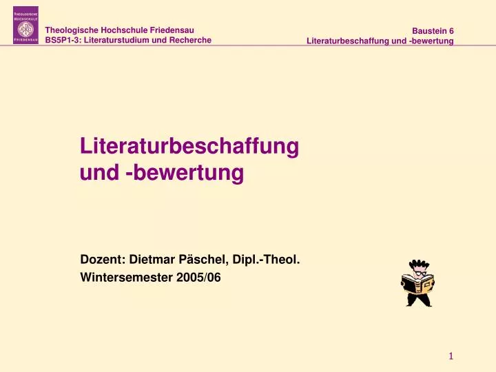 literaturbeschaffung und bewertung