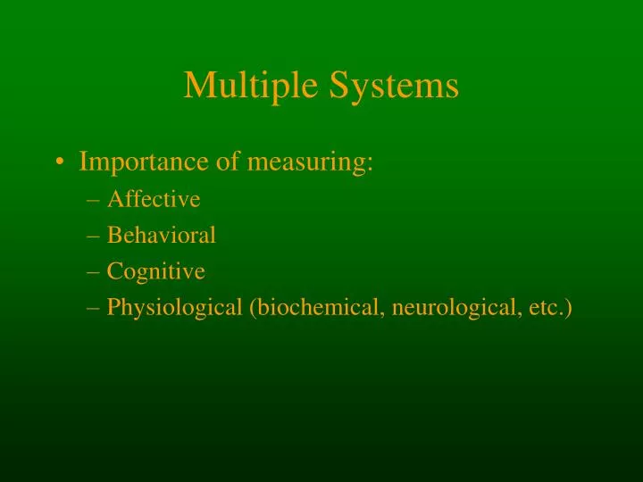 multiple systems
