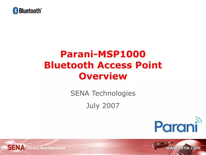 parani msp1000 bluetooth access point overview