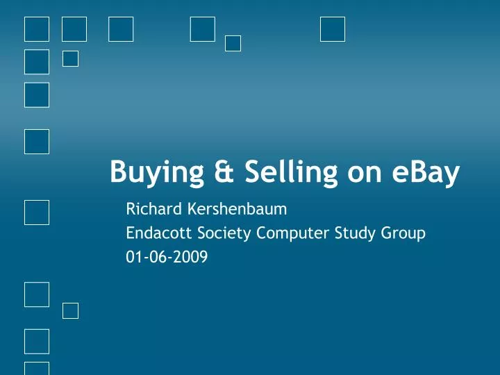 buying selling on ebay