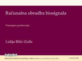 ra unalna obradba biosignala