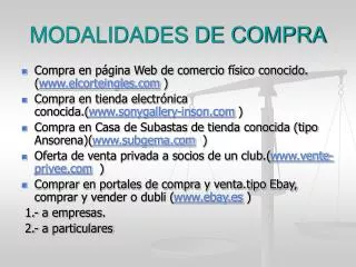 modalidades de compra