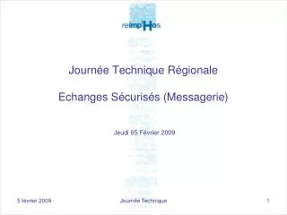 journ e technique r gionale echanges s curis s messagerie