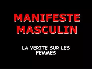manifeste masculin