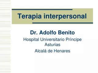terapia interpersonal
