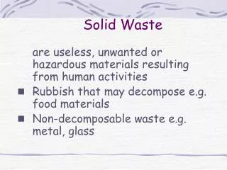 Solid Waste