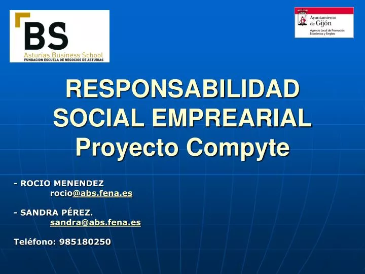 responsabilidad social emprearial proyecto compyte