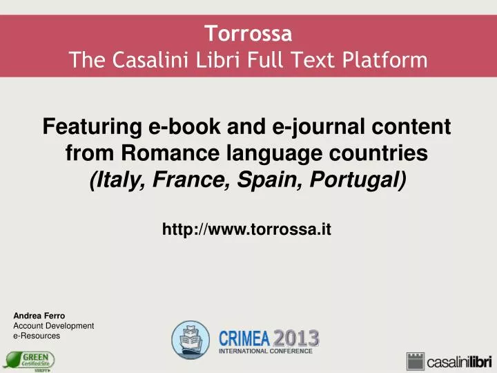 torrossa the casalini libri full text platform