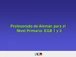 Profesorado de Alemán para el Nivel Primario/ EGB 1 y 2 - slide 1