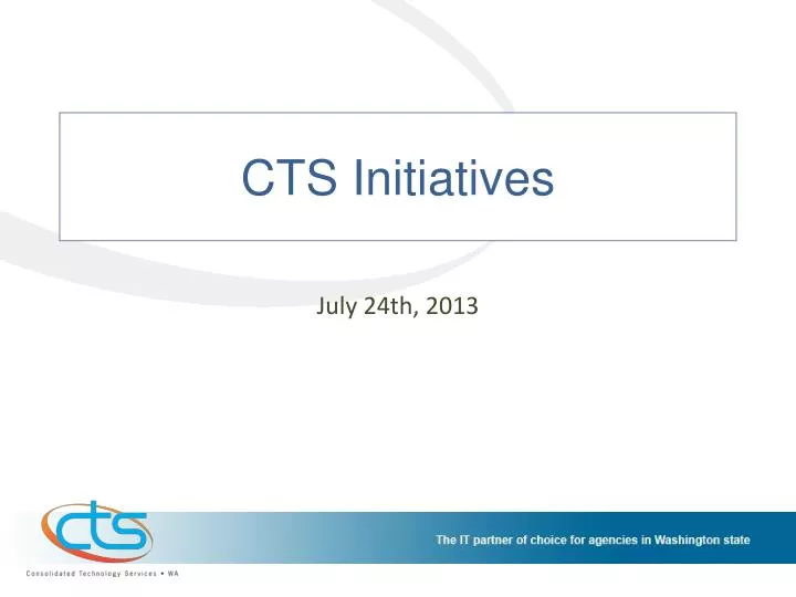 cts initiatives