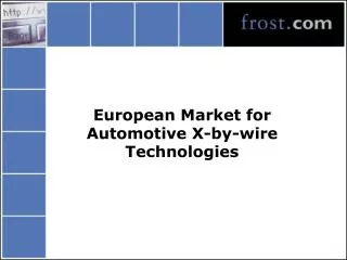 European Market for Automotive X-by-wire Technologies