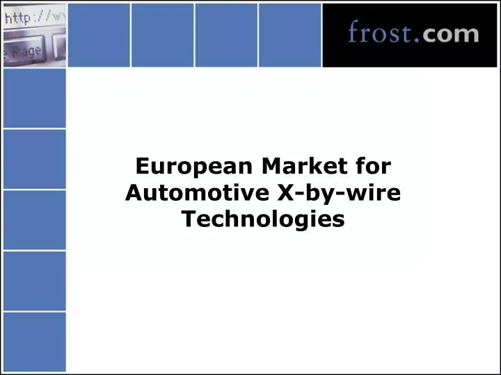 european market for automotive x by wire technologies