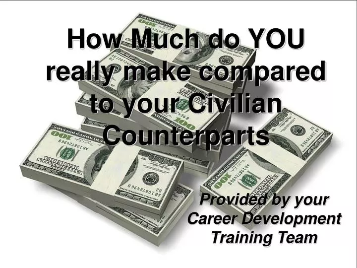 how much do you really make compared to your civilian counterparts