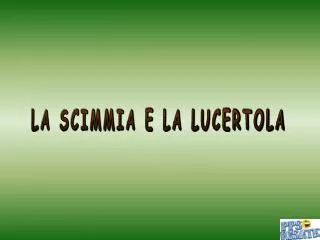 LA SCIMMIA E LA LUCERTOLA