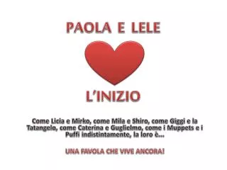 paola e lele l inizio