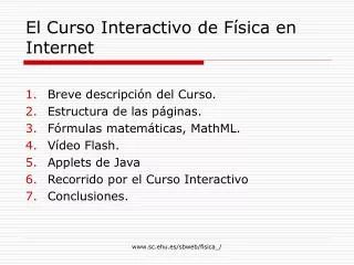 el curso interactivo de f sica en internet