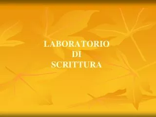 laboratorio di scrittura
