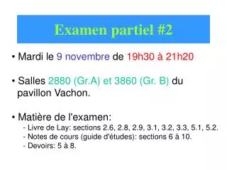 examen partiel 2