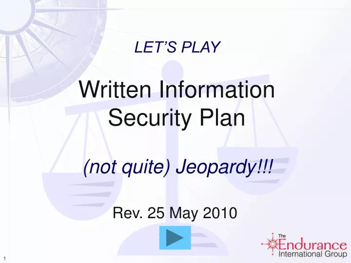 let s play written information security plan not quite jeopardy