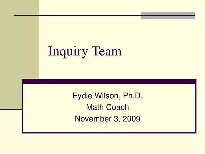 inquiry team