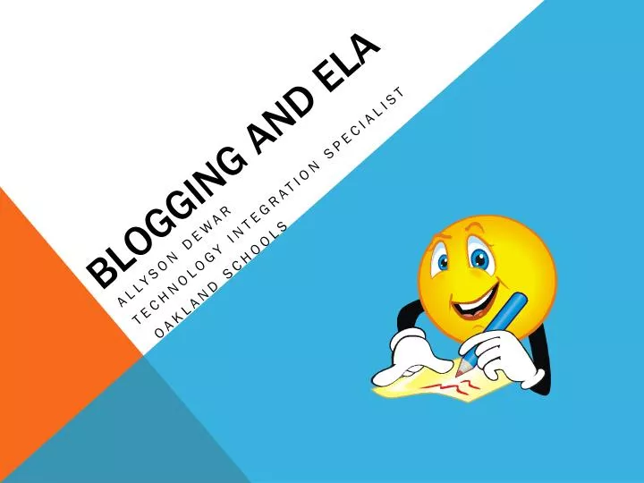 blogging and ela