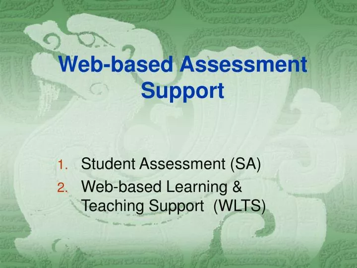 web based assessment support