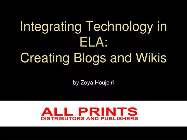 integrating technology in ela creating blogs and wikis