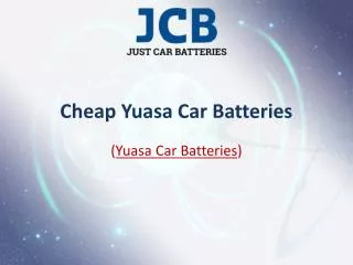Yuasa Car Batteries