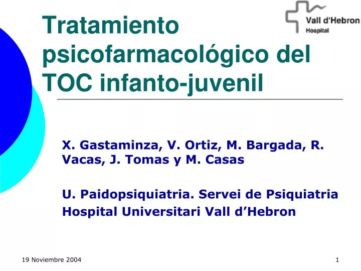 tratamiento psicofarmacol gico del toc infanto juvenil