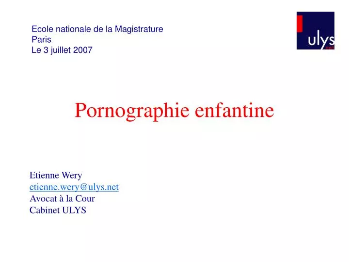 pornographie enfantine