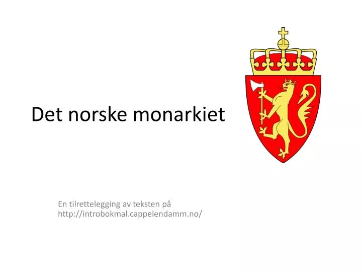 det norske monarkiet